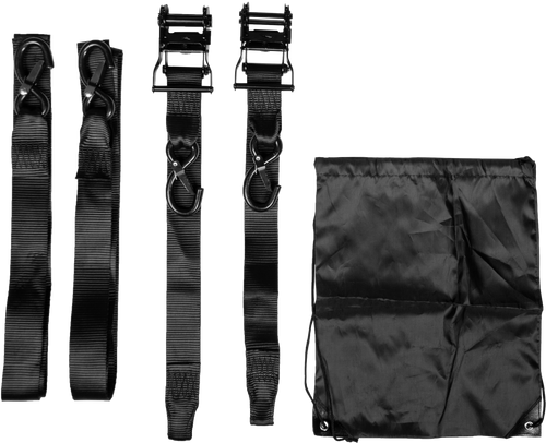 2" X 8' Ratchet Soft Tie Down Black 2/Pk