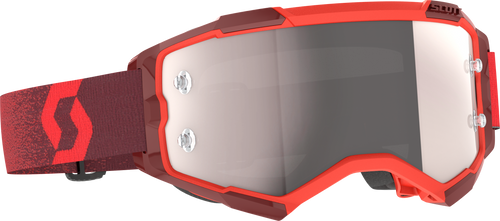 Fury Goggle Red Silver Chrome Works