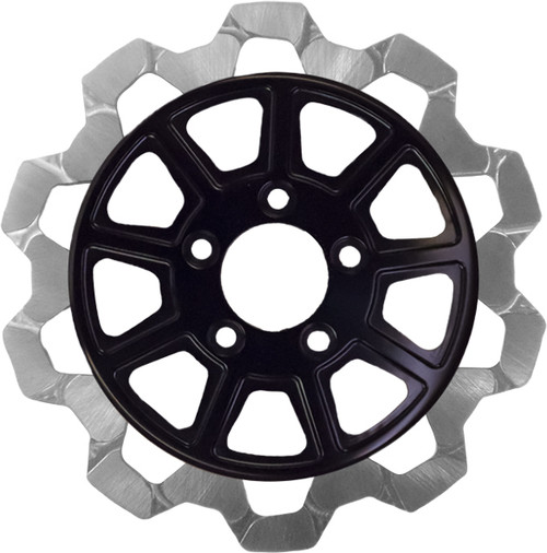 9 Spoke Rotor  Rear Blk/Sil Bow Tie 11.5" 6mm