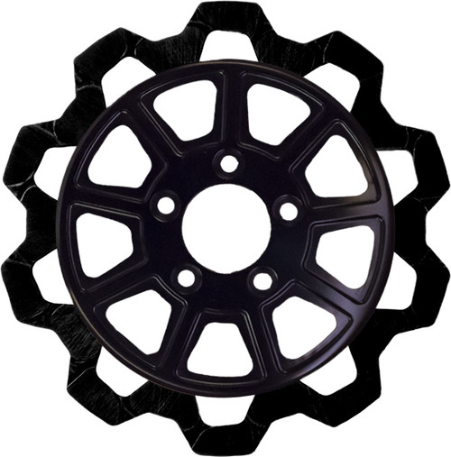 9 Spoke Rotor Front Blk/Blk Bow Tie 11.8"