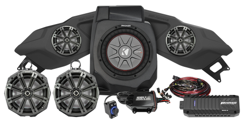 5 Speaker Plug And Play Kit W/ 8" Cage Pods Kicker 5 Speaker Plug And Play Kit W/ 8" Cage Pods Kicker