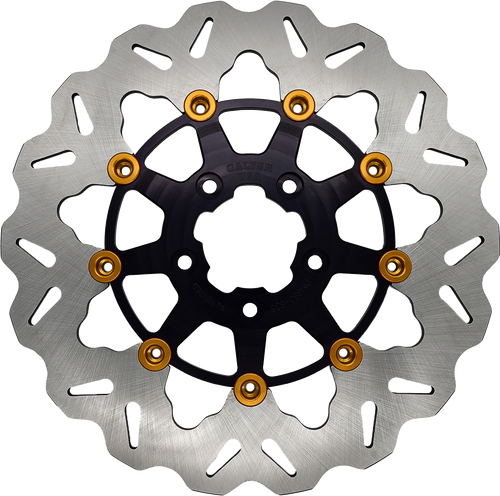 Rotor 11.5" Floating Wave Rr Black/Gold Buttons Rotor 11.5" Floating Wave Rr Black/Gold Buttons