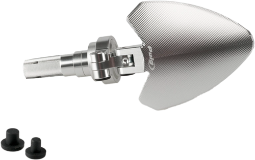 Handlebar End Folding Mirror Left Silver