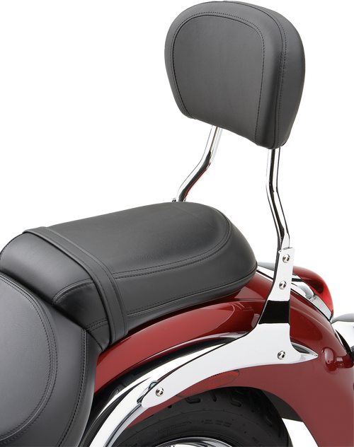 Short Round Sissy Bar W/Pad Chrome Yam Roadliner 06 14