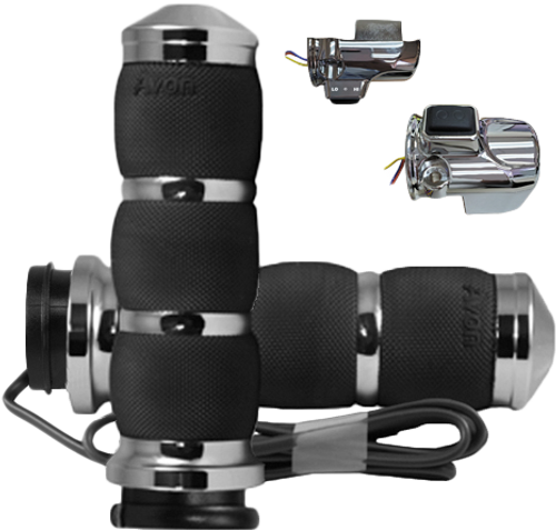 Air Cushion Heated Black Twist Grip