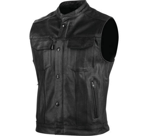 Speed and Strength Band Of Brothers Leather Vest Black - XL