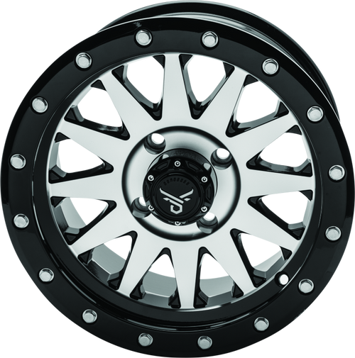 QuadBoss Wagon 14X7 - 5+2 - 4/110 - Black Machined QuadBoss Wagon 14X7 - 5+2 - 4/110 - Black Machined