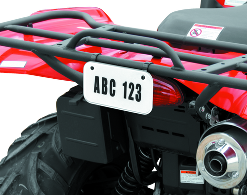Quadboss ATV License Plate Kit - White Quadboss ATV License Plate Kit - White