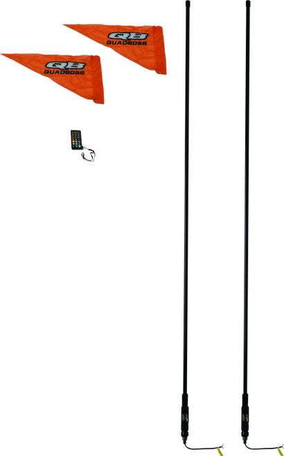 QuadBoss Qb 6Ft Smoke Dual Whip Rmte