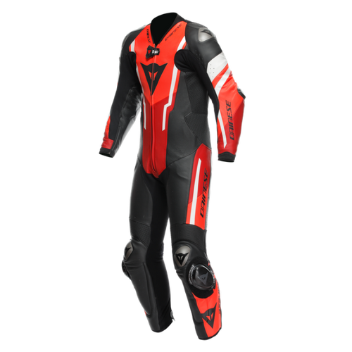 Dainese Misano 3 Perforated D- Air 1 Pc Leather Suit Black/Red/Fluorescent Red Size - 44
