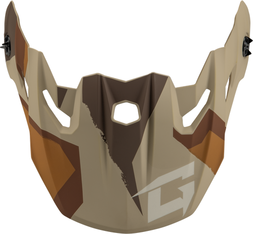 Mx 96 Splinter Visor W/Screws Matte Brwn/Tan/White