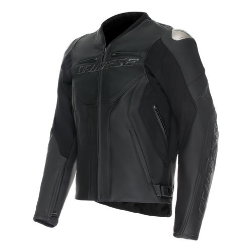Dainese Racing 5 Leather Jacket Black/Black/Black Tall Size - 49
