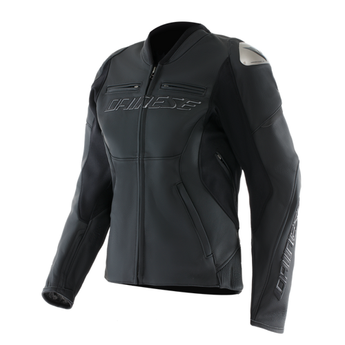 Dainese Racing 5 Leather Jacket Black/Black Womens Size - 40