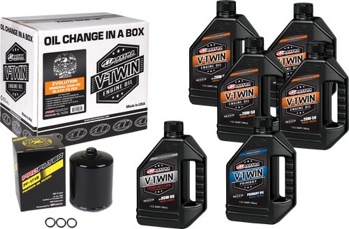 V Twin Oil Change Kit Mineral Evo Black Filer V Twin Oil Change Kit Mineral Evo Black Filer