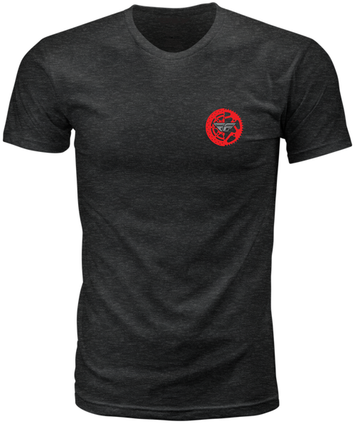 Fly Sprocket Tee Charcoal/Red/Grey Xl