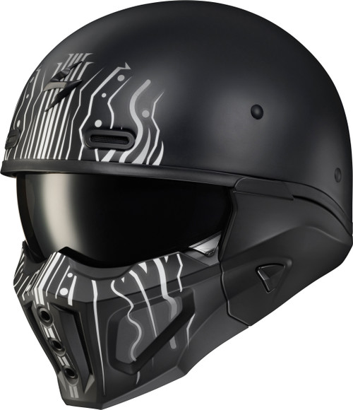 Covert X Open Face Helmet Tribe Matte Black/White Xl