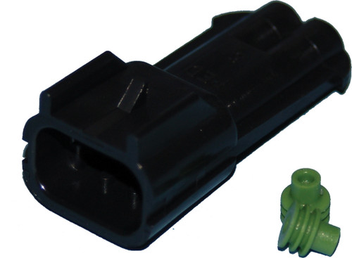 Delphi Packard Weatherpack 2 Wire Male Connector Delphi Packard Weatherpack 2 Wire Male Connector