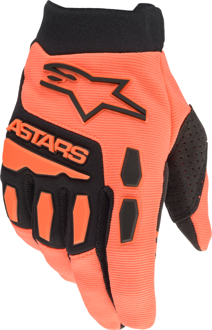 Youth & Kids Full Bore Gloves Orange/Black Ym