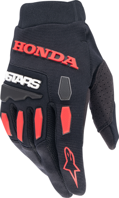 Honda Full Bore Gloves Black/Bright Red 4x