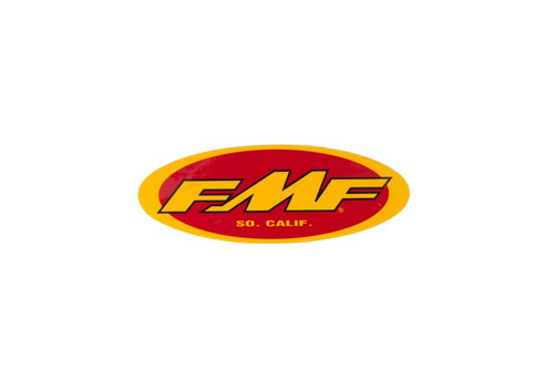 FMF Racing 5In Oval Sticker (Yel/Red) (Individual) FMF Racing 5In Oval Sticker (Yel/Red) (Individual)