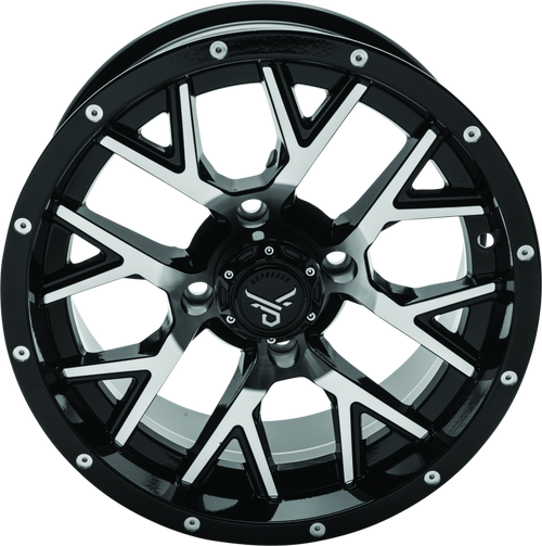 QuadBoss Barbwire 14X7 - 5+2 - 4/110 - Black Machined QuadBoss Barbwire 14X7 - 5+2 - 4/110 - Black Machined