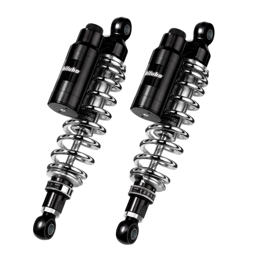 Bitubo WMT1 Twinshocks Adj.: Spring Preload, Reb., Comp., Length 341mm, Piggyback Tank, Dk Edition