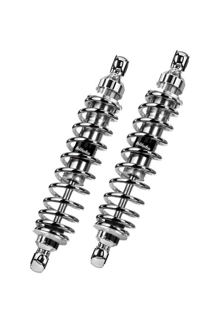 Bitubo WMB0 Twinshocks Adjustable: Spring Preload, Length 326mm,Chrome Edition