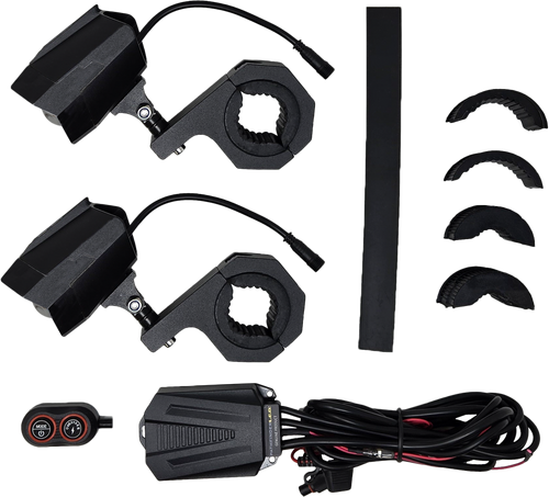 Dual Switchback Led Lights Black Wireless Remote Pr