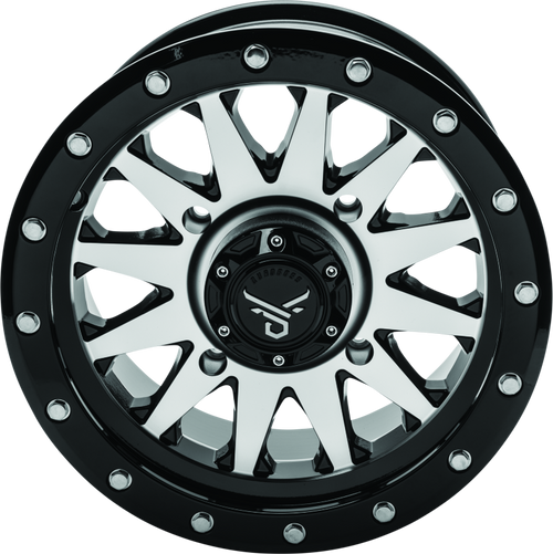 QuadBoss Wagon 14X7 4+3 4/156 Black Machined QuadBoss Wagon 14X7 4+3 4/156 Black Machined