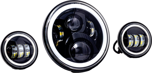 7" Led Hdlgt W/ Pass Blk Halo Indian 7" Led Hdlgt W/ Pass Blk Halo Indian
