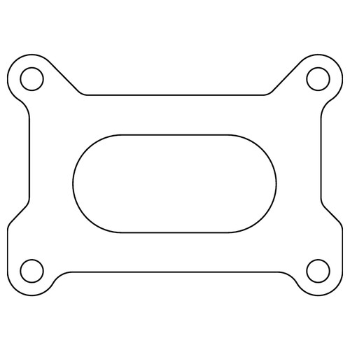 Cometic Holley 2 Barrel 500 CFM .039in Fiber Carburetor Gasket - 3.640in x 1.750in - Open Plenum