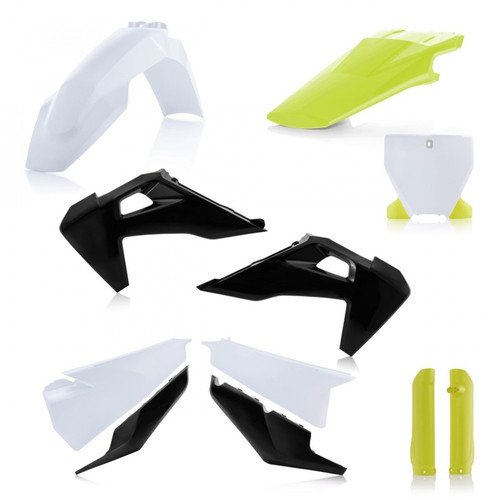 Acerbis 19-22 Husqvarna 125-450 TC/ FX/ FC/ TX/ TX-i Full Plastic Kit - White/Black/Yellow