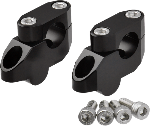 Offset Handlebar Riser Kit 20mm 26mm 22.2mm Black Offset Handlebar Riser Kit 20mm 26mm 22.2mm Black