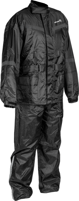 2 Piece Rain Suit Black 3x