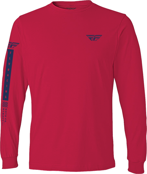 Fly Tribe Long Sleeve Tee Red/Blue Lg