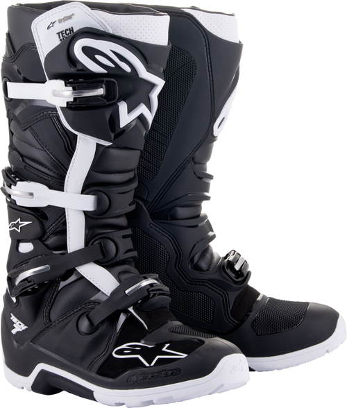 Tech 7 Enduro Drystar Boots Black/White Sz 16