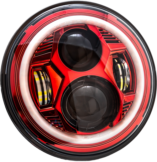 7" Led Headlight Red Halo Indian 7" Led Headlight Red Halo Indian