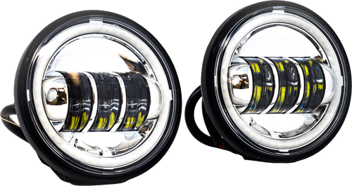 4.5" Passing Lamps Chrome Halo Indian 4.5" Passing Lamps Chrome Halo Indian