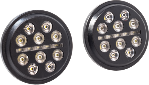 4.5" Led Passing Lgts Buckshot Black 4.5" Led Passing Lgts Buckshot Black