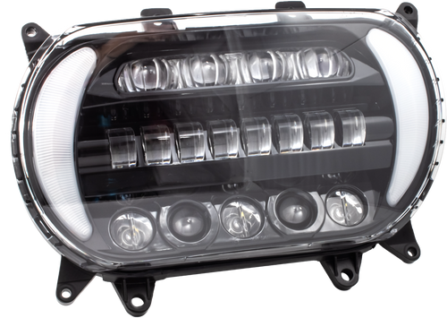 Led Sharktooth W/ Turns Blk/Chr Fltr `15 Up Led Sharktooth W/ Turns Blk/Chr Fltr `15 Up