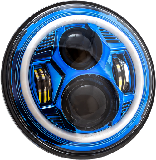 7" Led Blue Headlight Halo W/ Mnt Adapter 7" Led Blue Headlight Halo W/ Mnt Adapter