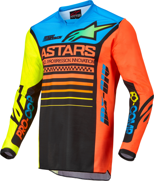 Youth Racer Compass Jersey Black/Yellow Fluo/Coral Yx