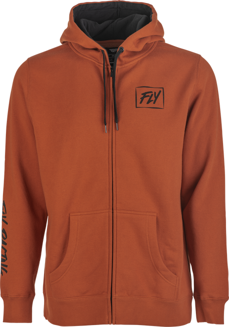 Fly Lite Zip Up Hoodie Rust Sm