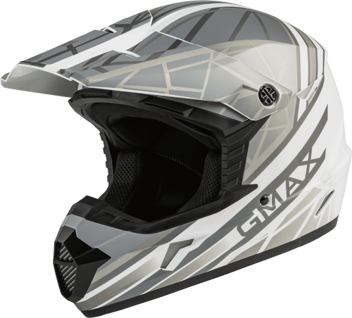 Mx 46 Off Road Mega Helmet Matte White/Silver Lg