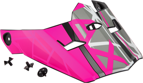 Visor W/Screws Mega Mx 46 Matte Black/Neon Pink Md 2x Visor W/Screws Mega Mx 46 Matte Black/Neon Pink Md 2x