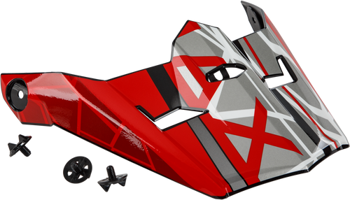 Visor W/Screws Mega Mx 46 Black/Red/White Xs Sm Visor W/Screws Mega Mx 46 Black/Red/White Xs Sm