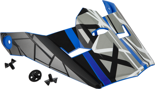 Visor W/Screws Mega Mx 46y Matte Blue/Black/White Ys Yl Visor W/Screws Mega Mx 46y Matte Blue/Black/White Ys Yl