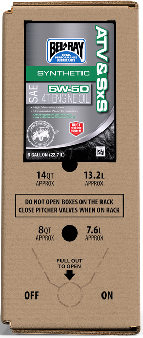 Atv & Sxs Synthetic 5w50 6gal Bag In Box Atv & Sxs Synthetic 5w50 6gal Bag In Box