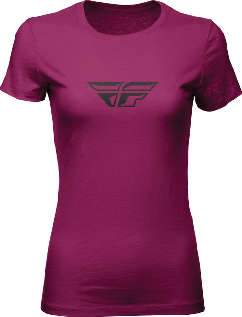 Women's Fly F Wing Tee Dark Magenta Lg