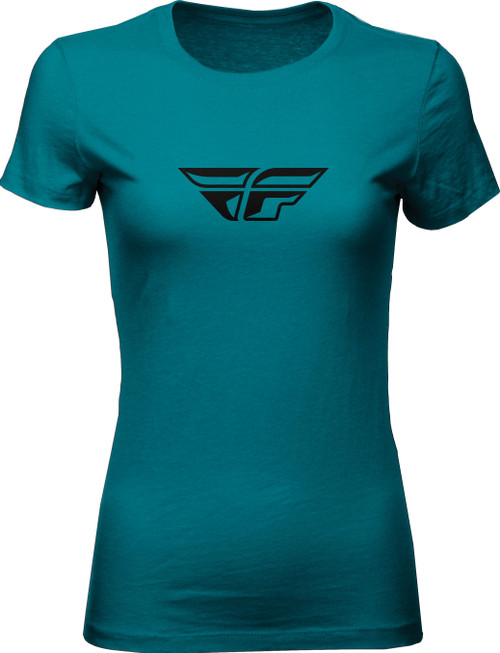 Women's Fly F Wing Tee Teal Lg